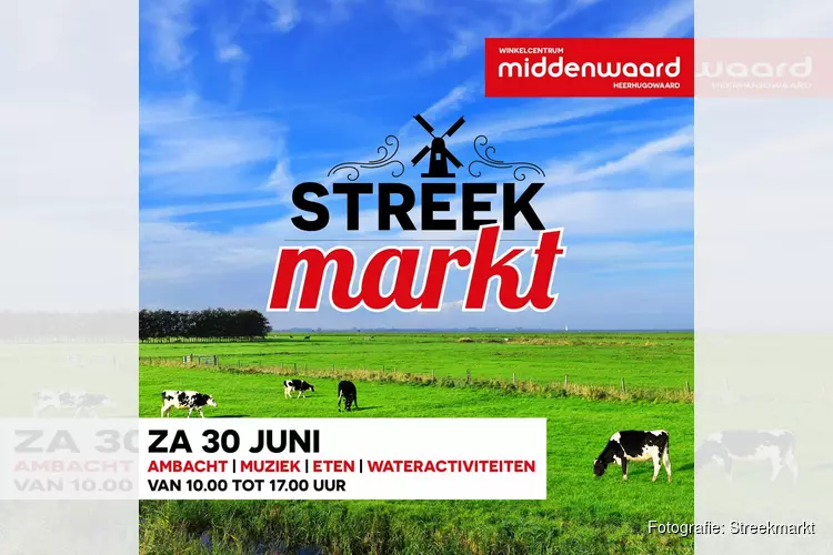 Streekmarkt & Diverse wateractiviteiten bij Middenwaard op zaterdag 30 juni 2018