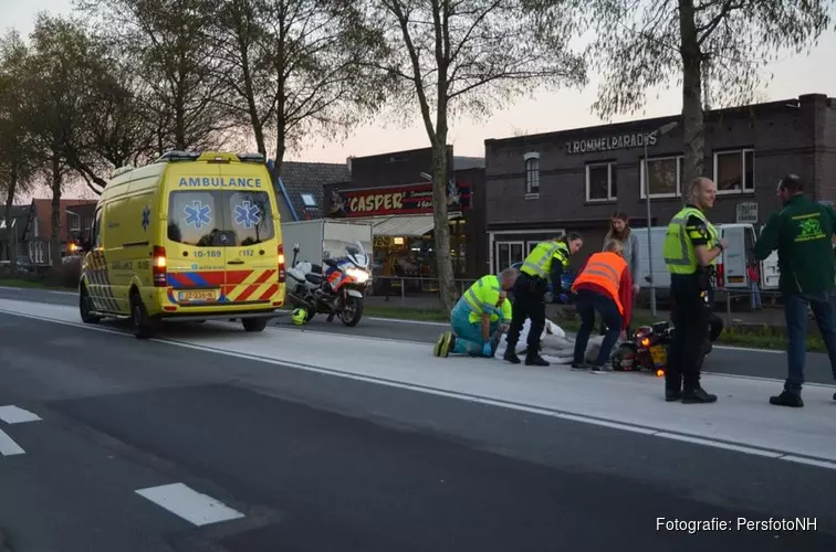 Motorrijder gewond bij ongeval Noord-Scharwoude