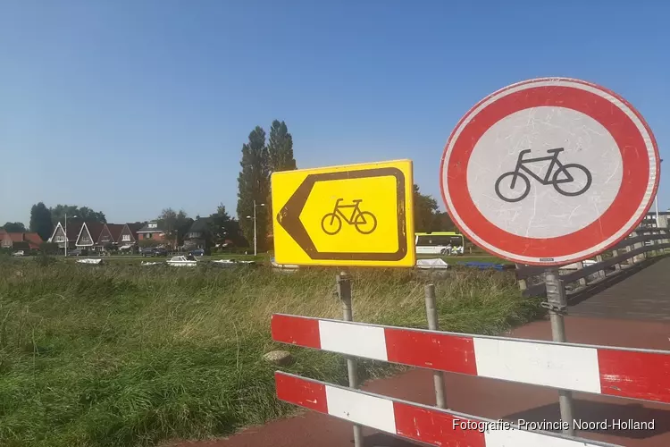 Fietspad Molenkade in Alkmaar afgesloten