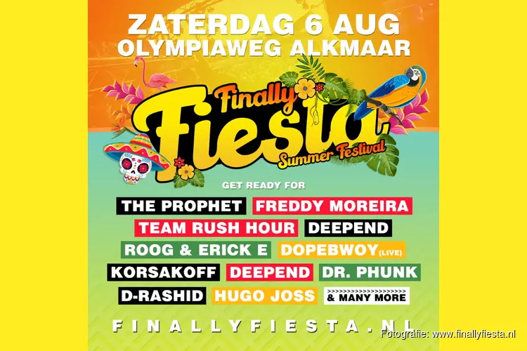 Finally Fiesta Summer Festival terug in Alkmaar met grootste editie ooit