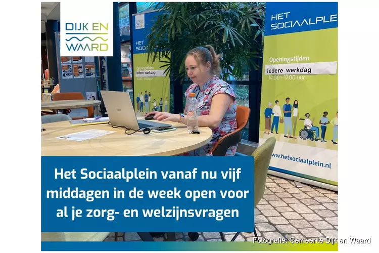 Het Sociaalplein vijf middagen in de week open