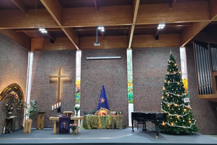 Kerk op Schootviering en Kerst in K.C. de Regenboog te Sint Pancras