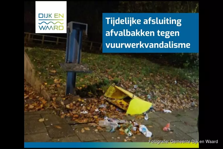 Tijdelijke afsluiting afvalbakken tegen vuurwerkvandalisme